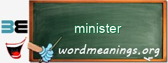 WordMeaning blackboard for minister